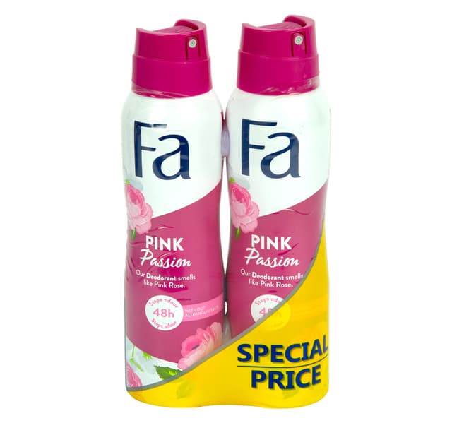 Fa Pink Passion Deodorant Spray Value Pack 2 150 Ml