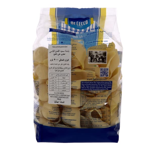De Cecco Conchiglioni Rigati No 126 500 G