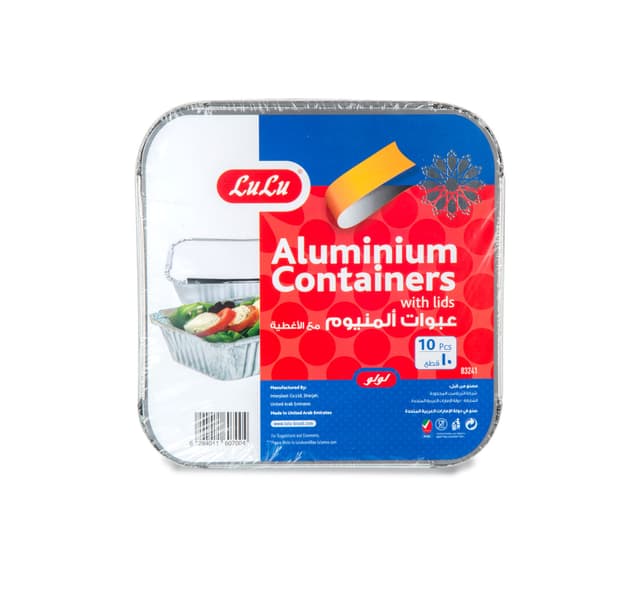 Lulu Aluminium Containers With Lids 10pcs
