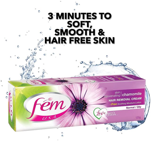 Fem Usa Hair Removal Cream With Rejuvenating Chamomile For Rejuvenating