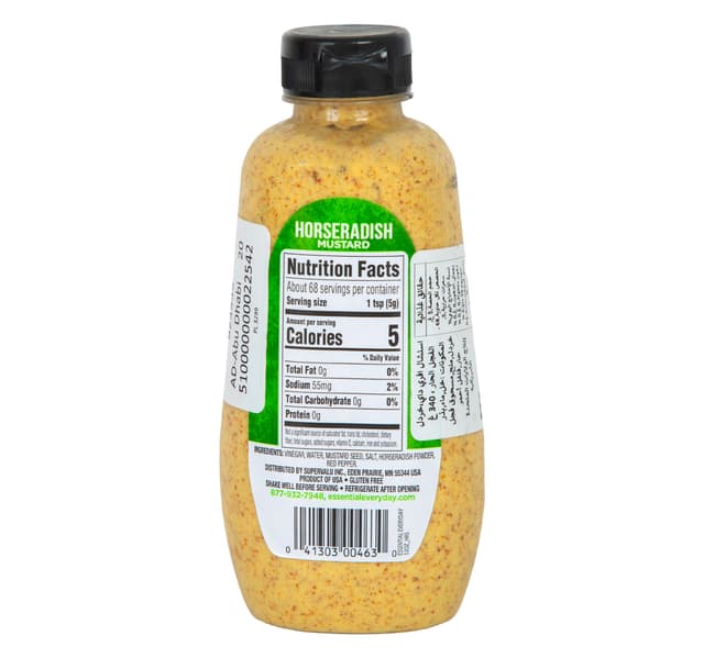 Essential Everyday Horseradish Mustard 340 G