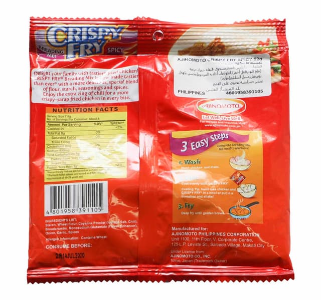 Ajinomoto Crispy Fry Spicy Breading Mix 62 G