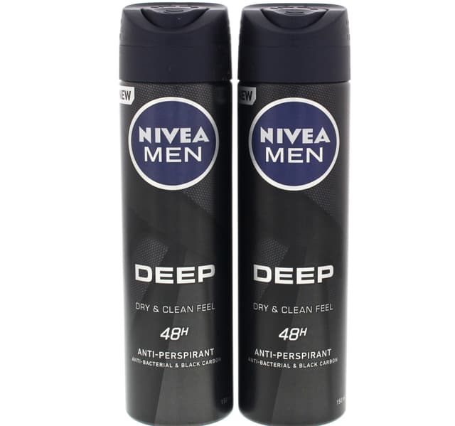 Nivea Men Dry And Clean Feel Antiperspirant Deodorant Spray Value Pack 2 X