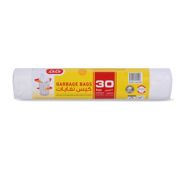 Lulu White Garbage Bags 10 Gallons 54cm 60cm 30pcs