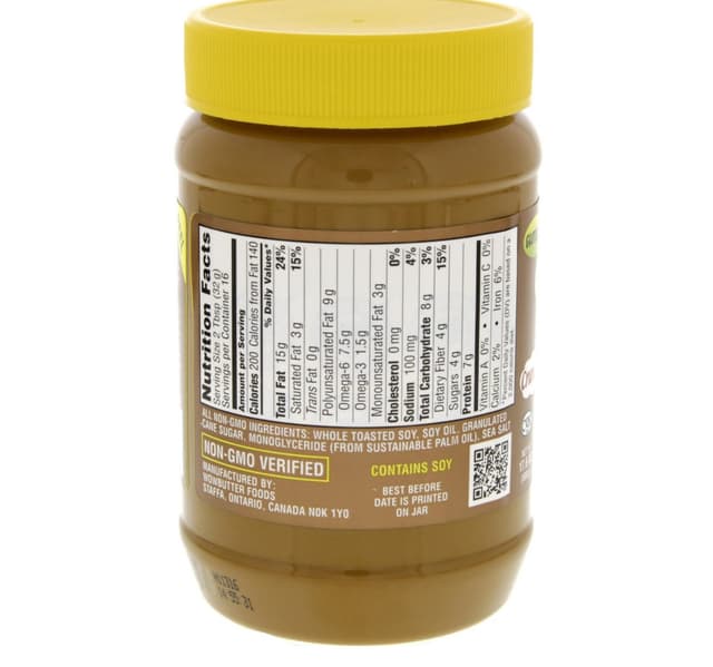 Wow Butter Crunchy Toasted Soy Spread Gluten Free 500 G