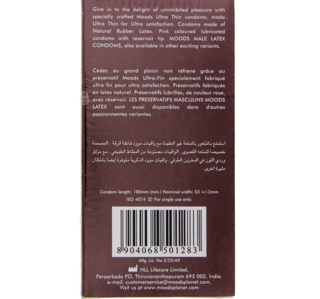 Moods Ultrathin Condoms 12 Pcs