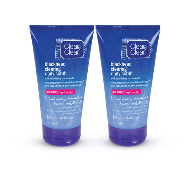 Clean Clear Blackhead Clearing Daily Scrub 2 X 150 Ml