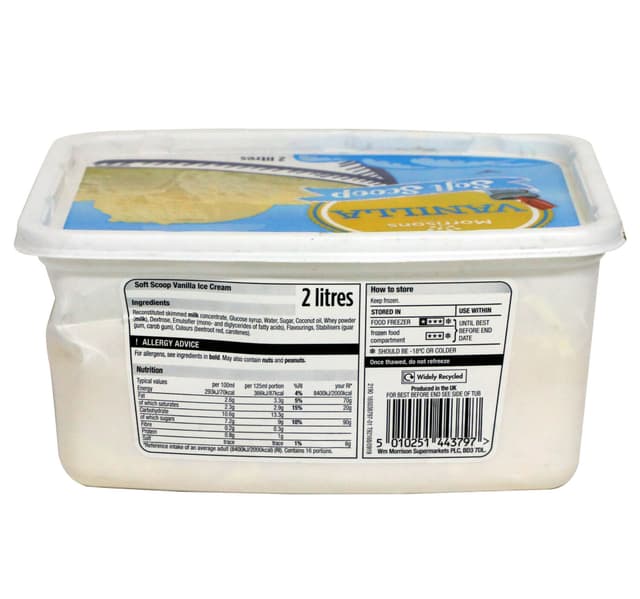 Morrisons Vanilla Soft Scoop 2 Litres