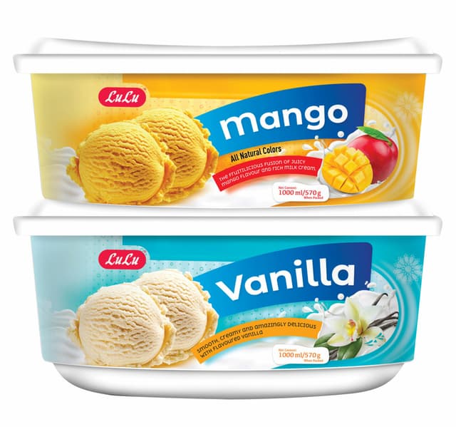 Lulu Ice Cream Vanilla 1 Litre Mango 1 Litre