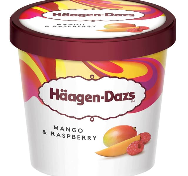 Haagendazs Ice Cream Mango Raspberry 100 Ml