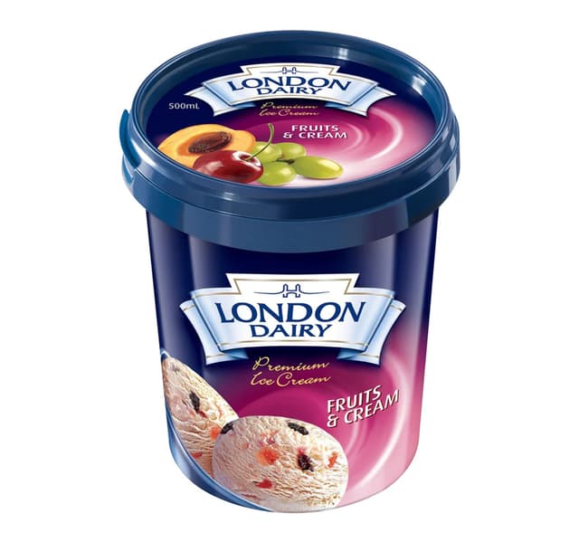 London Dairy Fruits Cream Ice Cream 500 Ml