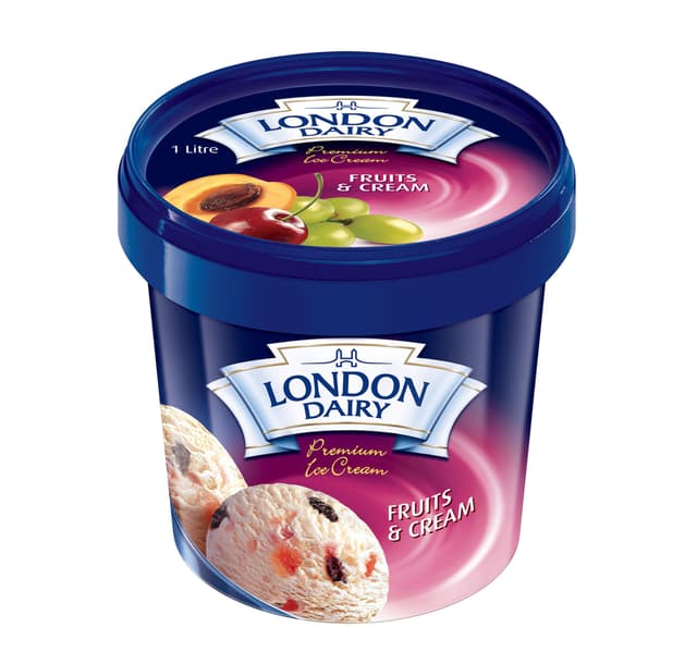 London Dairy Fruits & Cream Ice Cream 1 Litre