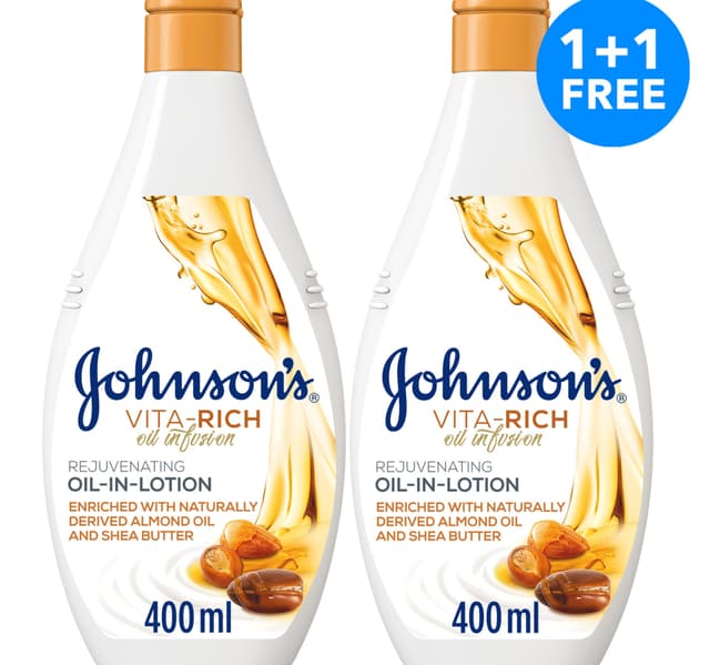 Johnson S Vita Rich Oil Infusion Rejuvenating Oil In Lotion Value Pack 2 X 400 Ml