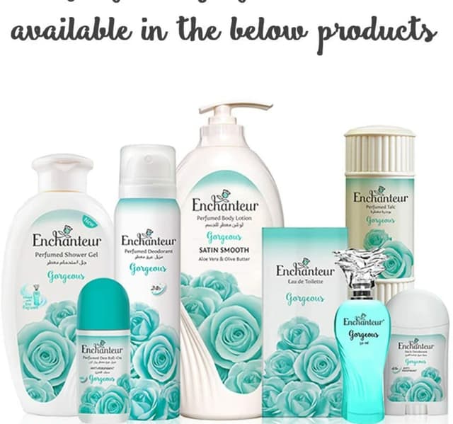Enchanteur Satin Smooth Gorgeous Perfumed Body Lotion With Aloe Vera Olive Butter 750 Ml