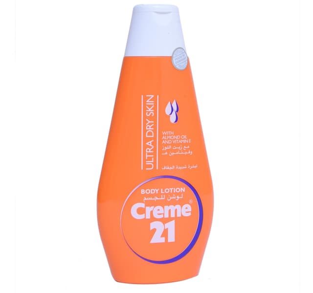 Cream 21 Ultra Dry Skin Body Lotion With Almond Oil And Vitamin E 400 Ml