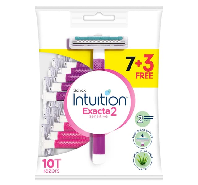 Schick Exacta 2 Sensitive Pink Razor Value Pack 10 Pcs