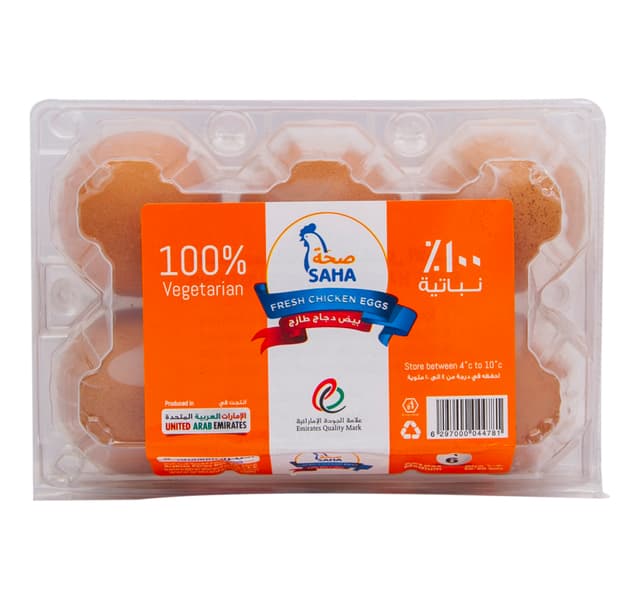 Saha White Eggs Medium 6 Pcs