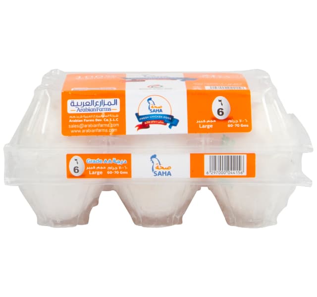 Saha White Eggs Large 6 Pcs