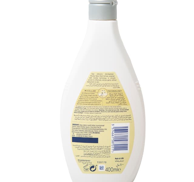 Johnsons Body Wash Antibacterial Micellar Lemon 400 Ml