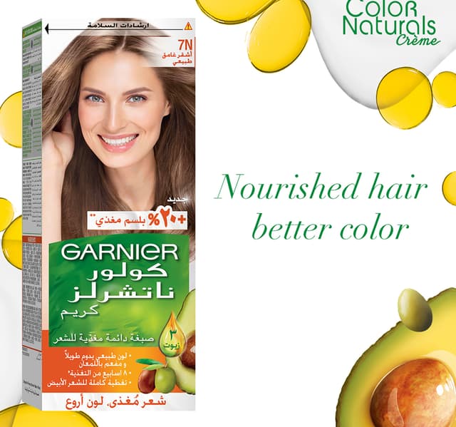 Garnier Color Naturals Nourishing Permanent Hair Color 7n Nude Dark Blonde
