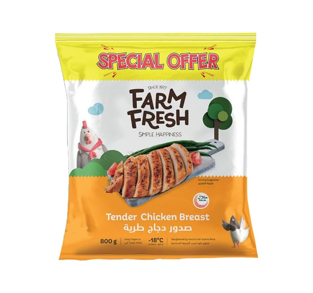 Farm Fresh Tender Chicken Breast Value Pack 800 G