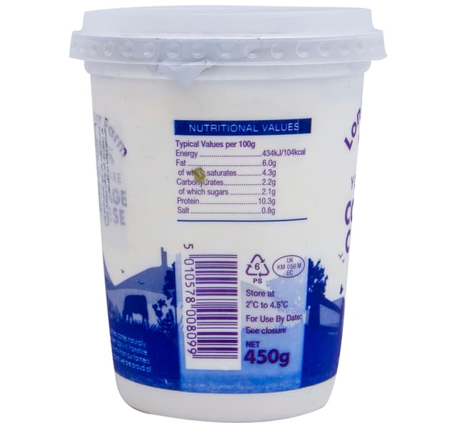 Longley Farm Natural Cottage Cheese 450 G
