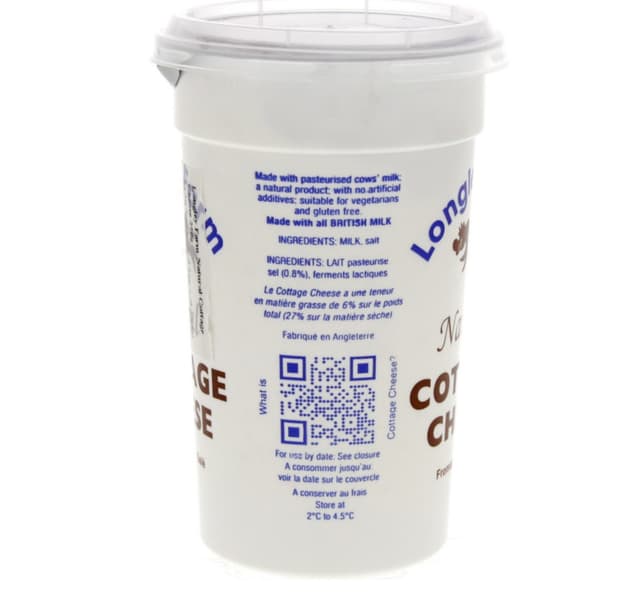 Longley Farm Natural Cottage Cheese 250 G