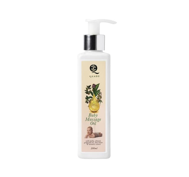 Qaadu Soothing Baby Massage Oil With Essential Oils Grapeseed Oil Shea