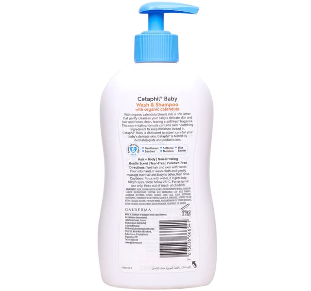 Cetaphil Baby Wash Shampoo With Organic Calendula 400 Ml