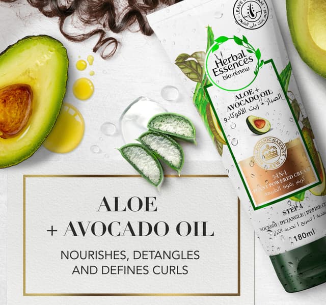 Herbal Essences Sulfatefree Aloe Avocado Oil 3in1 Plant Powered Leavein