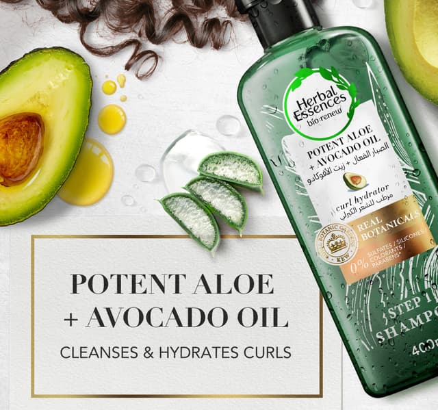 Herbal Essences Sulfatefree Potent Aloe Avocado Oil Hair Shampoo For