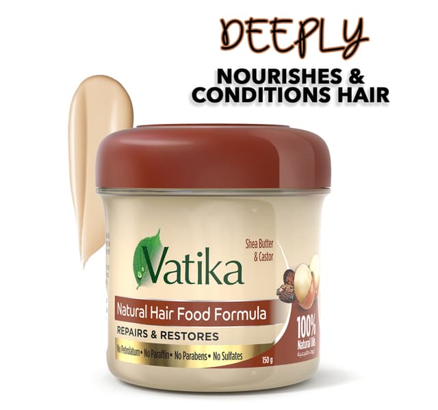 Dabur Vatika Shea Butter Castor Natural Hair Food Formula 150 Ml