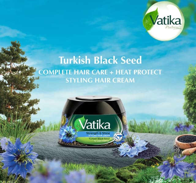 Vatika Turkish Black Seed Styling Hair Cream Strength Shine Heat Protect