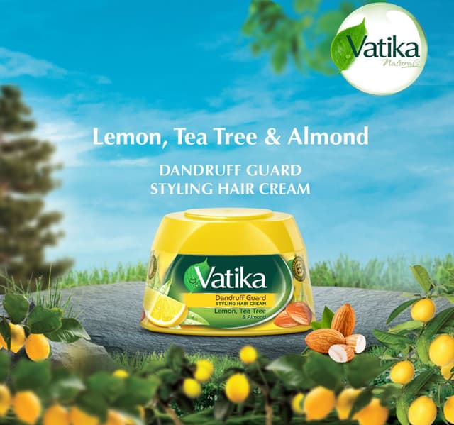 Vatika Naturals Dandruff Guard Styling Hair Cream Lemon Tea Tree Almond