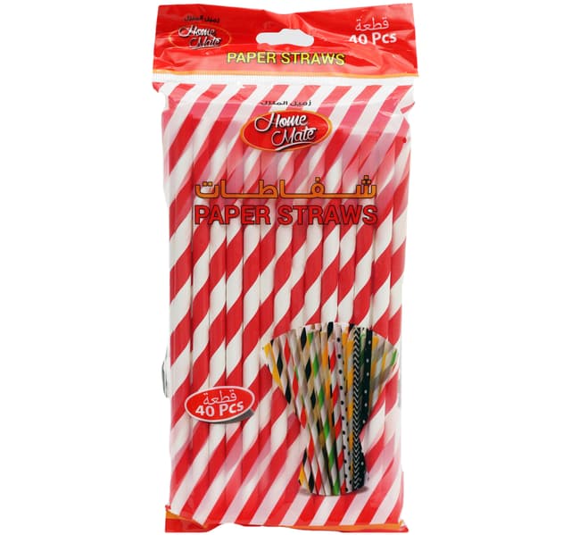 Home Mate Paper Straw 40pcs