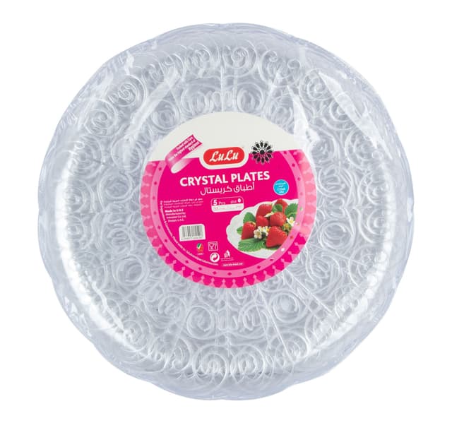 Lulu Crystal Plates Size 33cm 5 Pcs