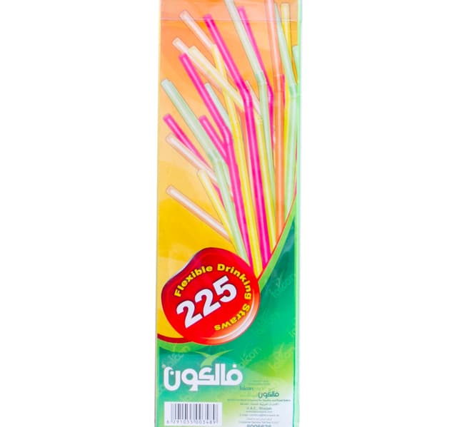 Falcon Plastic Straws 225 Pcs