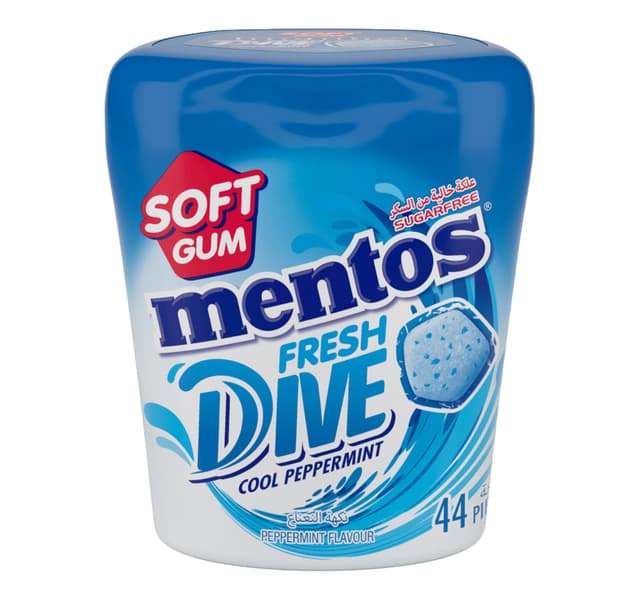 Mentos Cool Peppermint Fresh Dive Soft Gum Sugar Free 88 G