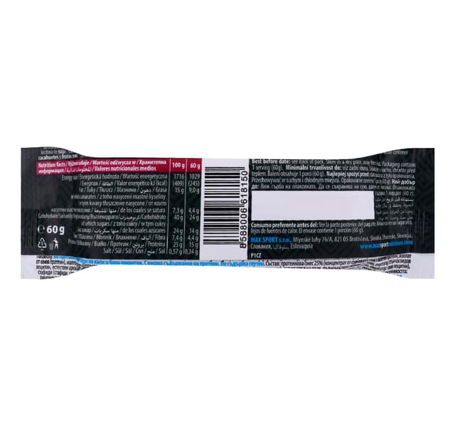 Max Sport 25% Protein, Gluten Free Creme De Cassis Royal Protein Bar 60 g