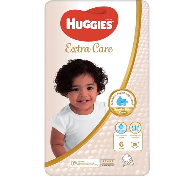 Huggies Extra Care Baby Diapers Size 6 15 Kg Value Pack 28 Pcs