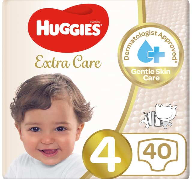 Huggies Extra Care Baby Diapers Size 4 814 Kg Value Pack 40 Pcs