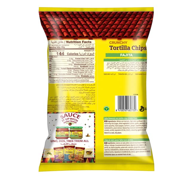 Old El Paso Crunchy Fajitas Tortilla Chips 185 G