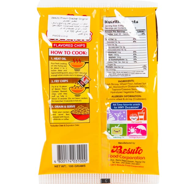 Besuto Prawn Crackers Original 100 G