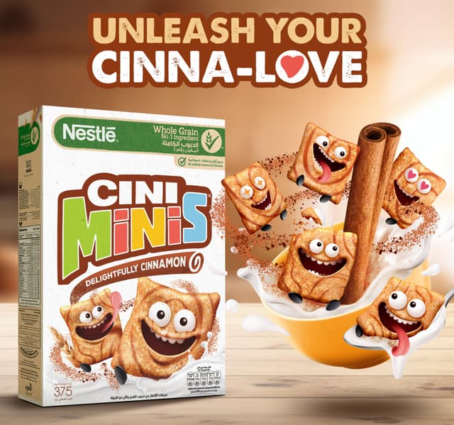 Nestle Cini Minis Cinnamon Breakfast Cereal 375 G