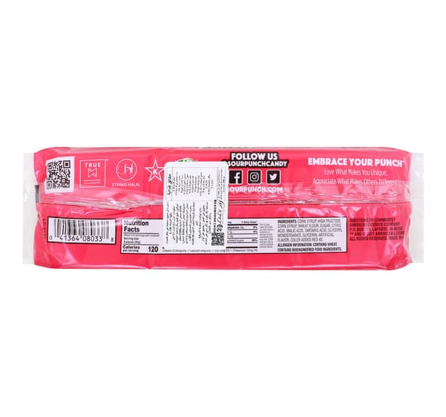 Sour Punch Strawberry Straws 128 G