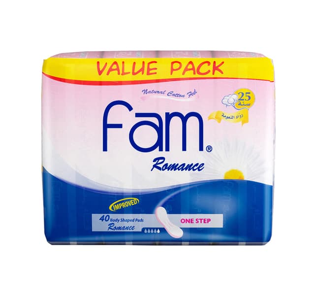 Fam Romance Natural Cotton Feel Maxi Thick Nonwings Super Sanitary 40pcs