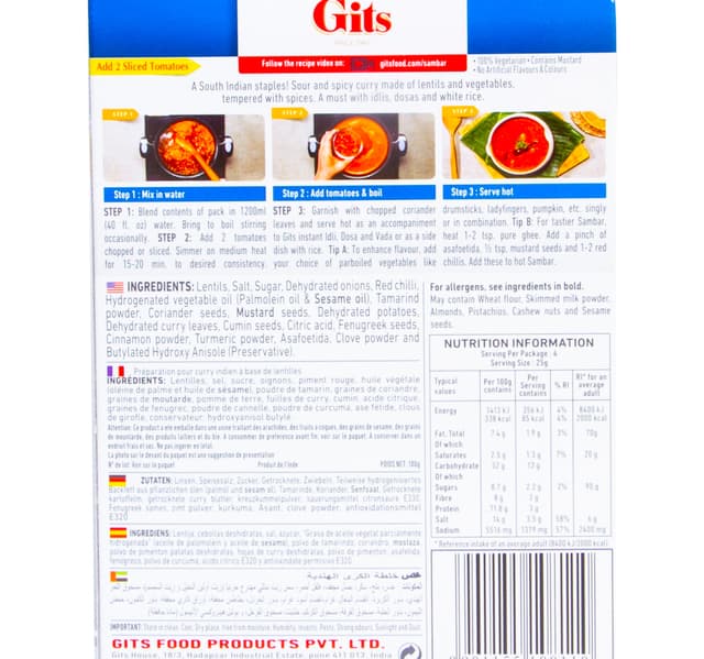Gits Sambar Mix 100 G