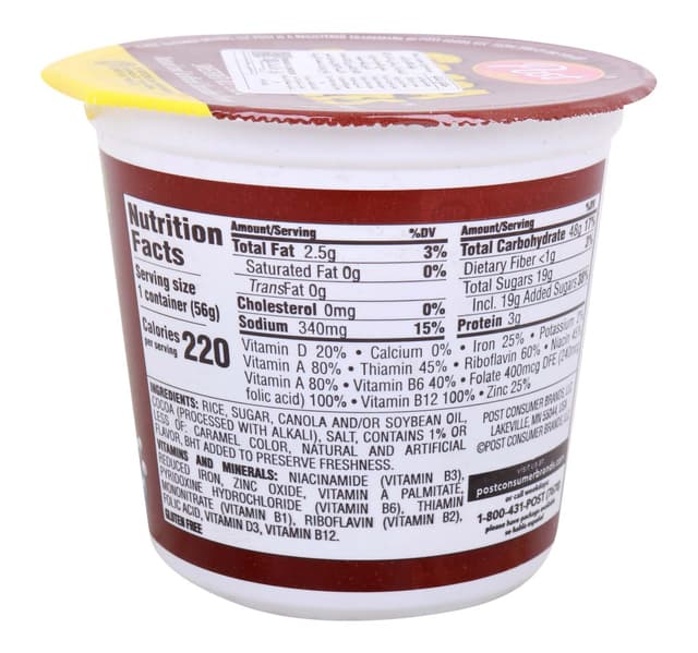 Post Cocoa Pebbles Sweetened Naturally Artificially Chocolate Flavored