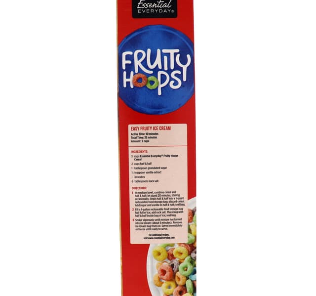 Essential Everyday Fruity Hoops Fruit Flavored Multi Grain Sweetened