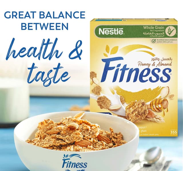 Nestle Fitness Honey & Almonds Cereal 355g